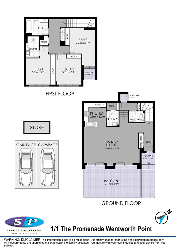 Floorplan of Homely townhouse listing, 1 The Promenade, Wentworth Point NSW 2127