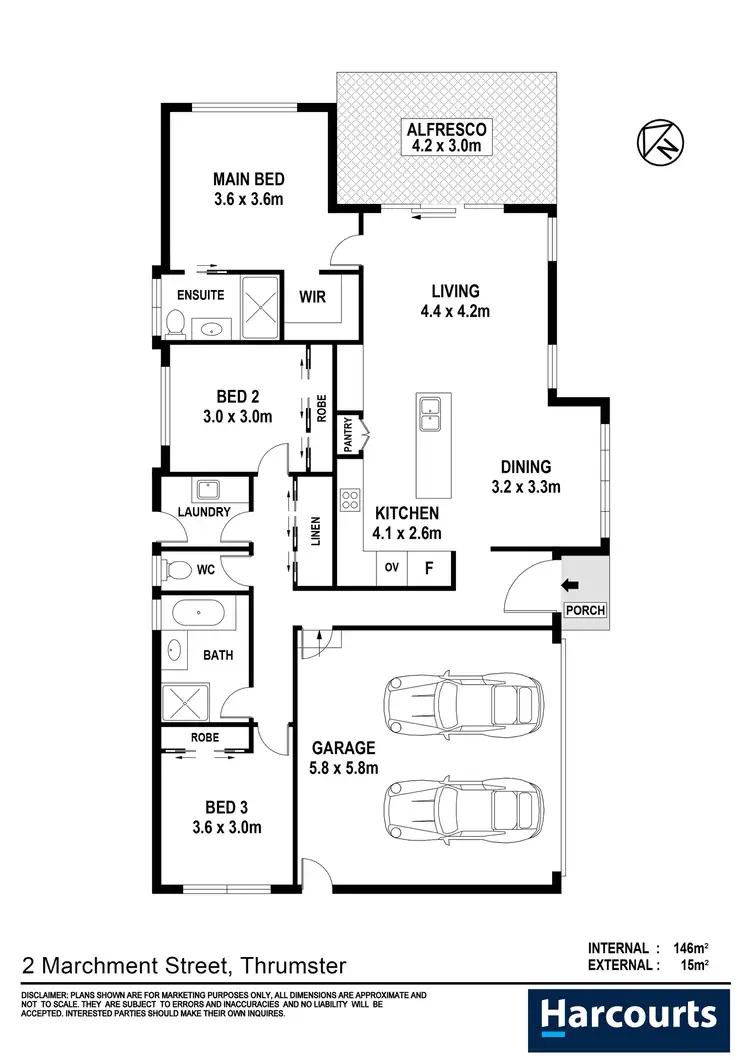 Floorplan of Homely villa listing, 2 Marchment Street, Thrumster NSW 2444