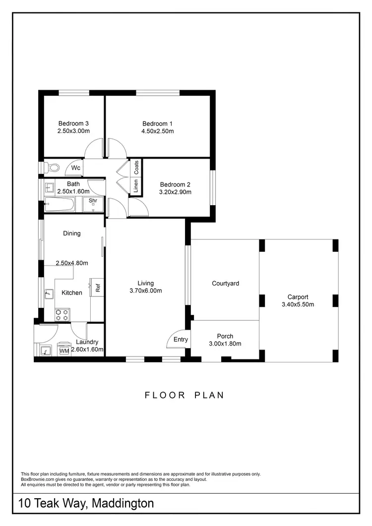 Floorplan of Homely house listing, 10 Teak Way, Maddington WA 6109