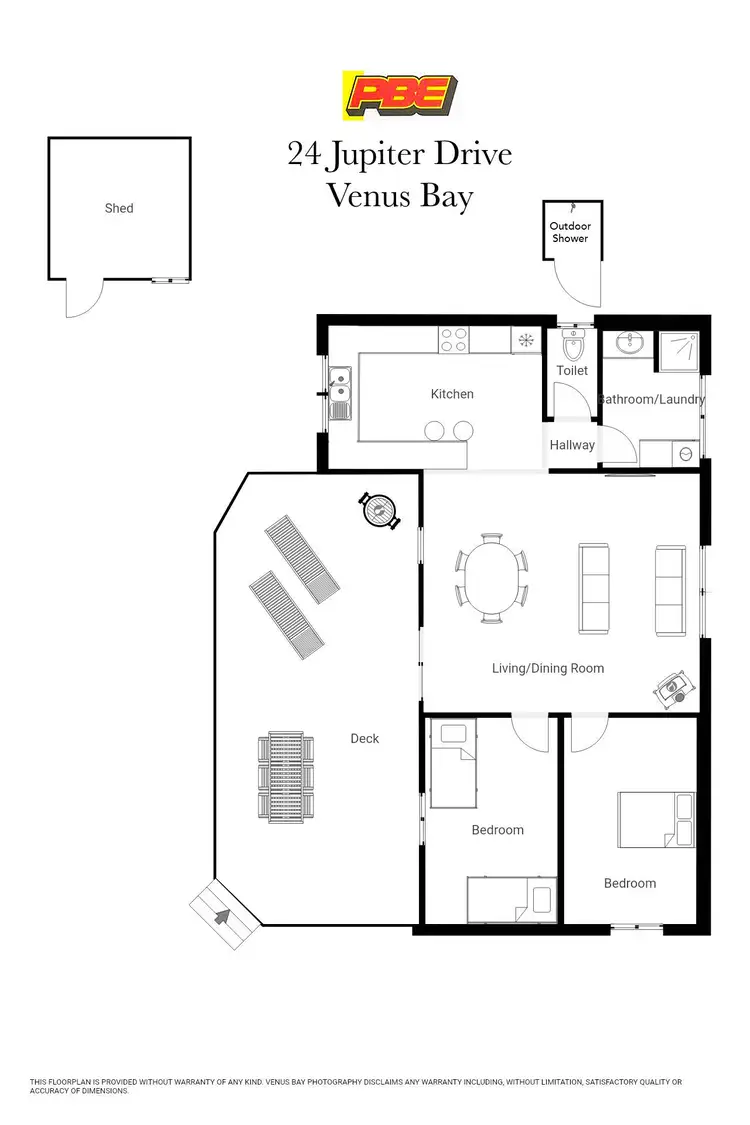 Floorplan of Homely house listing, 24 Jupiter Boulevard, Venus Bay VIC 3956