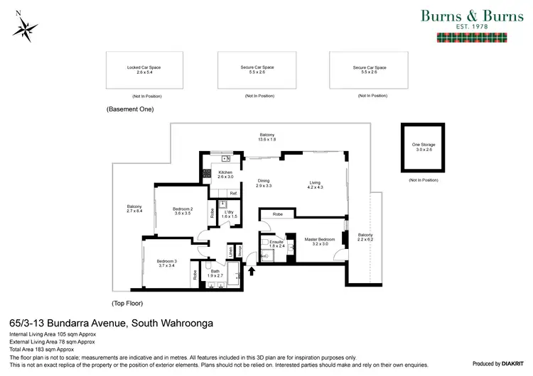 Floorplan of Homely apartment listing, Level 4/65/3-13 Bundarra Avenue, Wahroonga NSW 2076