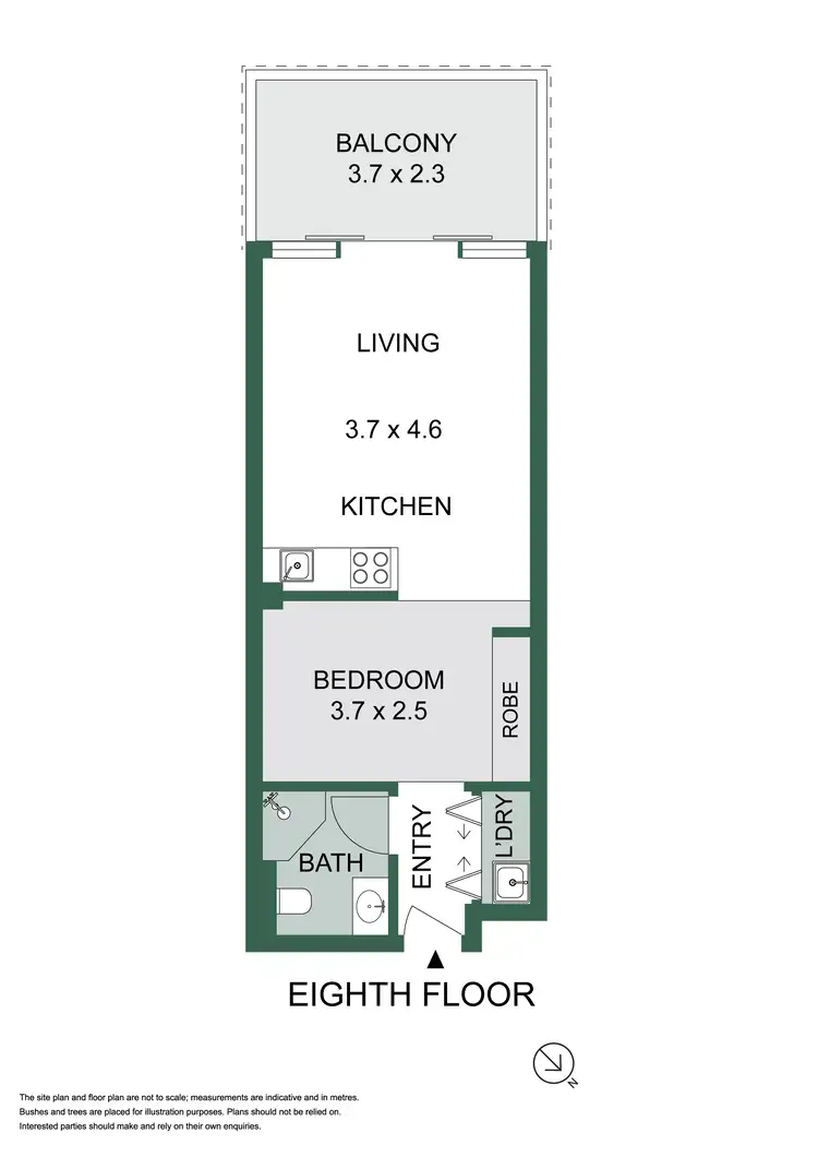 Floorplan of Homely apartment listing, 806/508 Riley Street, Surry Hills NSW 2010