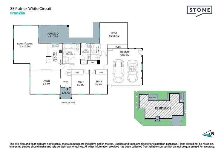 Floorplan of Homely house listing, 33 Patrick White Circuit, Franklin ACT 2913