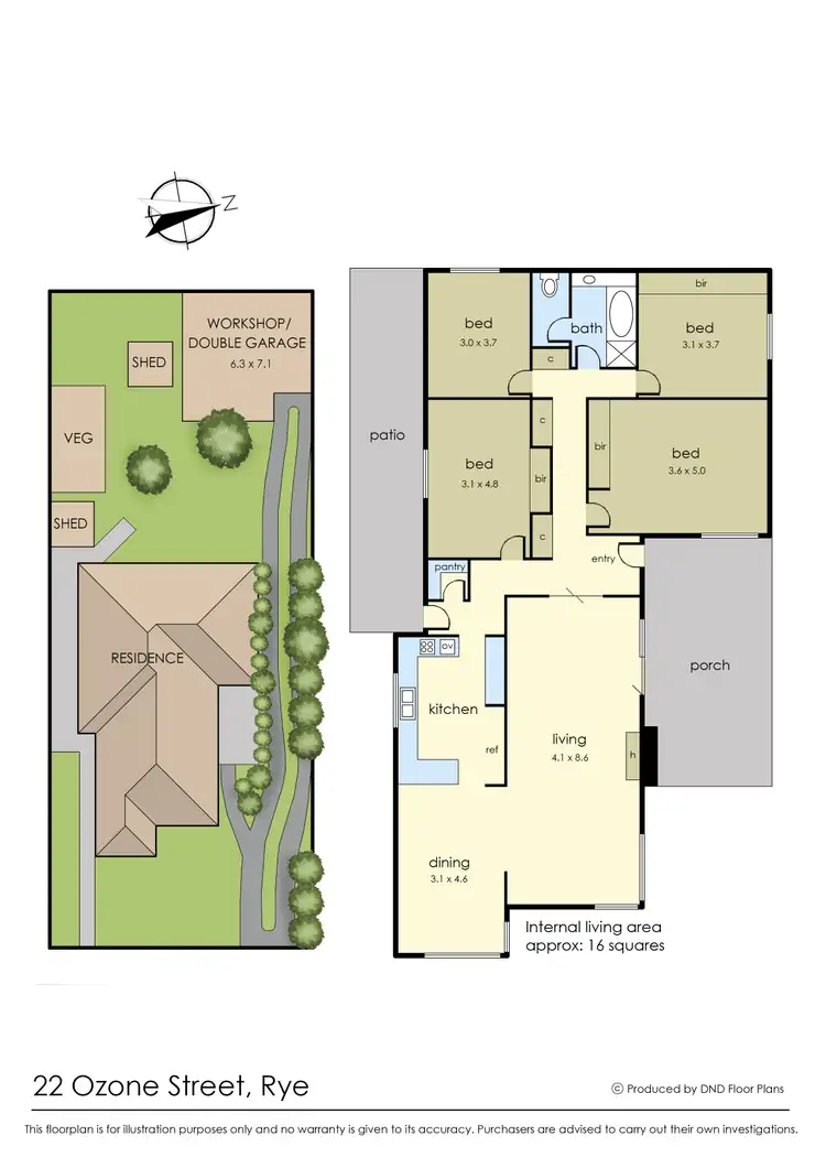 Floorplan of Homely house listing, 22 Ozone Street, Rye VIC 3941