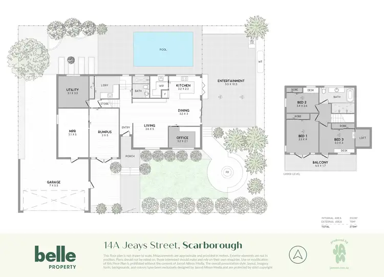 Floorplan of Homely house listing, 14a Jeays Street, Scarborough QLD 4020