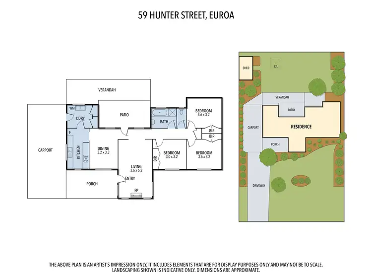 Floorplan of Homely house listing, 59 Hunter Street, Euroa VIC 3666