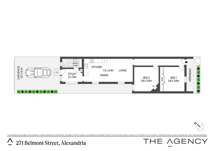Floorplan of Homely terrace listing, 271 Belmont Street, Alexandria NSW 2015