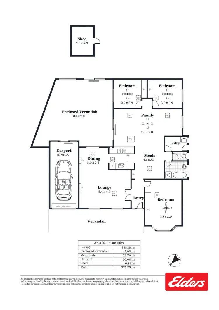 Floorplan of Homely house listing, 8 Federation Way, Andrews Farm SA 5114