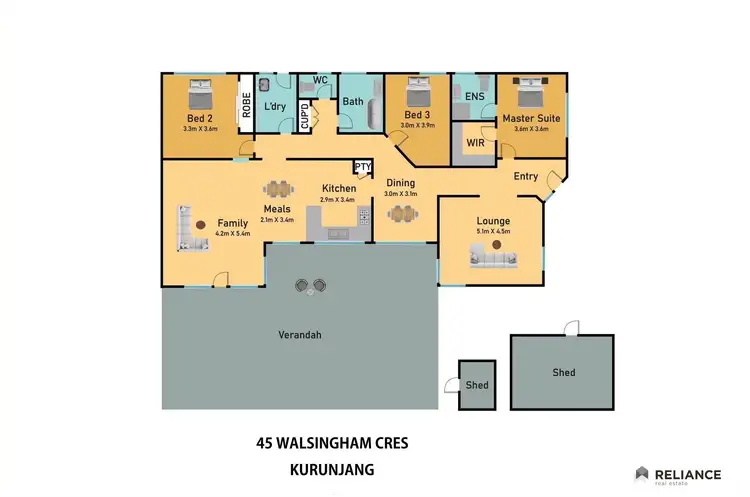 Floorplan of Homely house listing, 45 Walsingham Crescent, Kurunjang VIC 3337