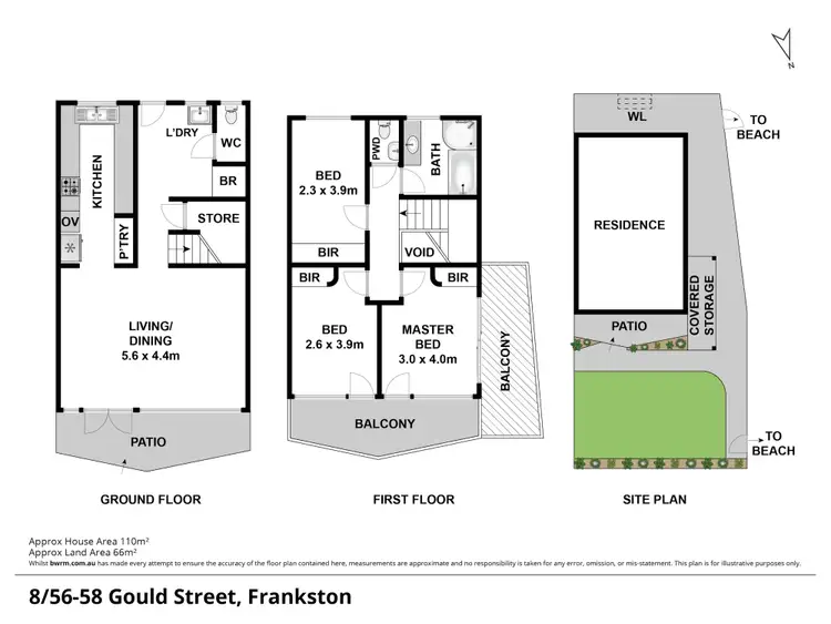 Floorplan of Homely townhouse listing, 8/56-58 Gould Street, Frankston VIC 3199