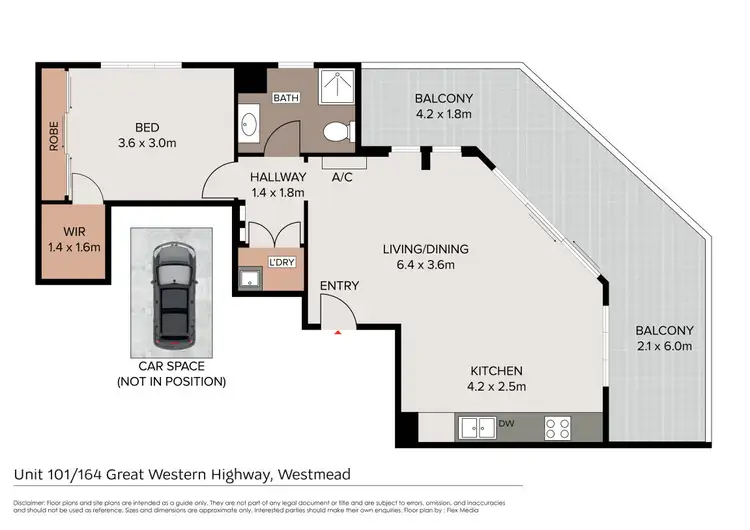 Floorplan of Homely unit listing, 101/164 Great Western Highway, Westmead NSW 2145