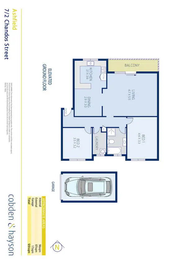 Floorplan of Homely apartment listing, 7/2 Chandos Street, Ashfield NSW 2131