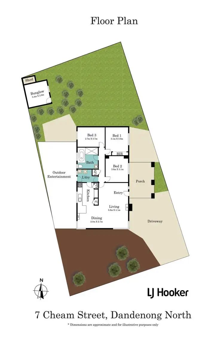 Floorplan of Homely house listing, 7 Cheam Street, Dandenong North VIC 3175