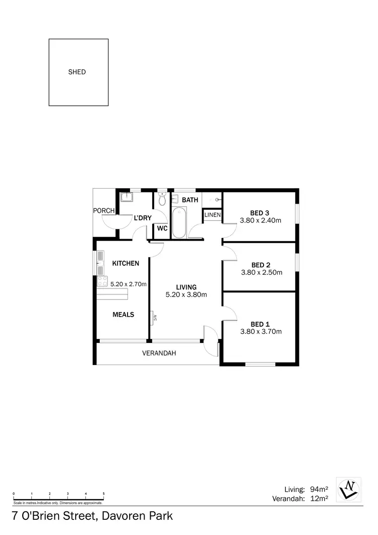 Floorplan of Homely house listing, 7 O'Brien Street, Davoren Park SA 5113