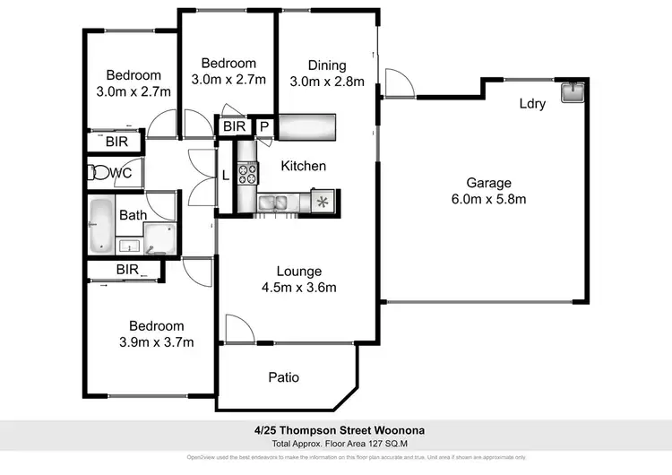 Floorplan of Homely villa listing, 4/25 Thompson Street, Woonona NSW 2517
