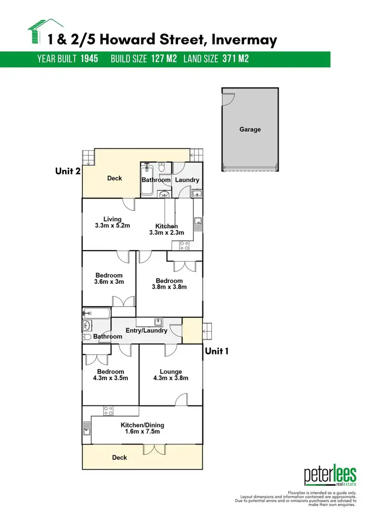 Floorplan of Homely house listing, 1 & 2/5 Howard Street, Invermay TAS 7248