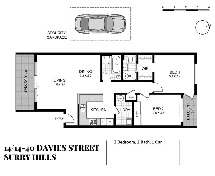 Floorplan of Homely apartment listing, 14/14-40 Davies Street, Surry Hills NSW 2010