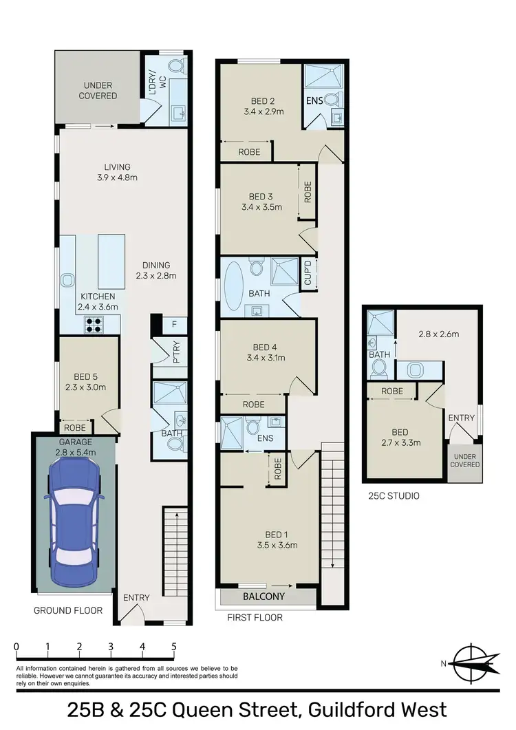 Floorplan of Homely house listing, 25B & 25C Queen Street, Guildford NSW 2161