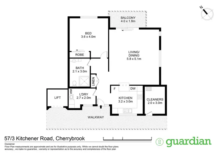 Floorplan of Homely unit listing, 1-3 Kitchener Road, Cherrybrook NSW 2126
