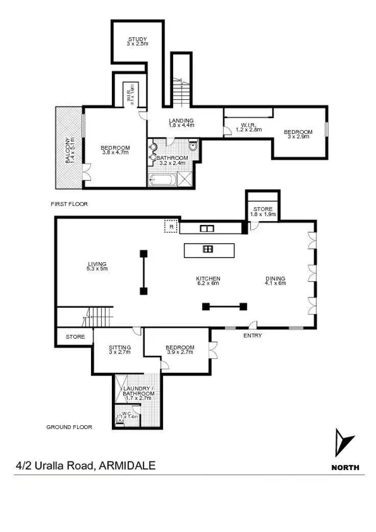 Floorplan of Homely unit listing, 4/2 Uralla Road, Armidale NSW 2350