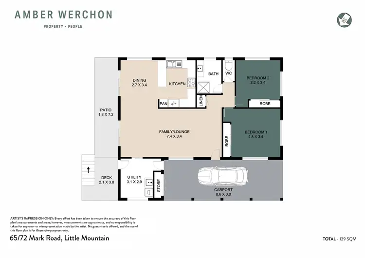 Floorplan of Homely retirement listing, 65/72 Mark Road West, Little Mountain QLD 4551