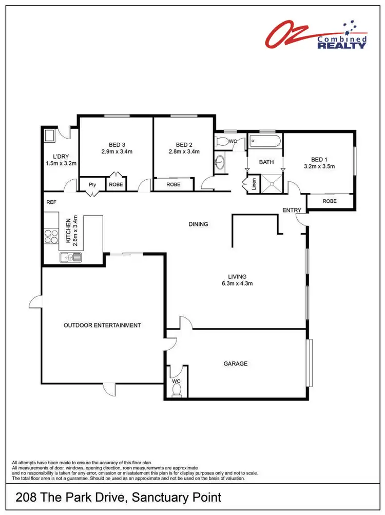 Floorplan of Homely house listing, 208 The Park Drive, Sanctuary Point NSW 2540