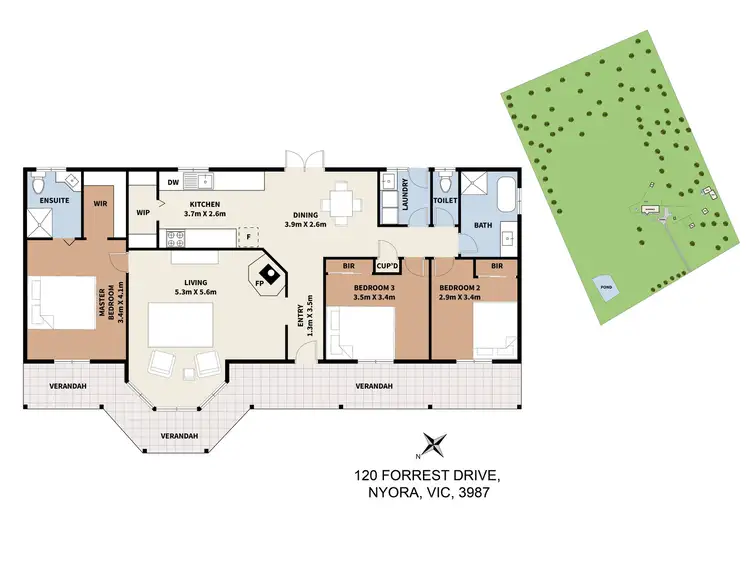 Floorplan of Homely rural property listing, 120 Forrest Drive, Nyora VIC 3987