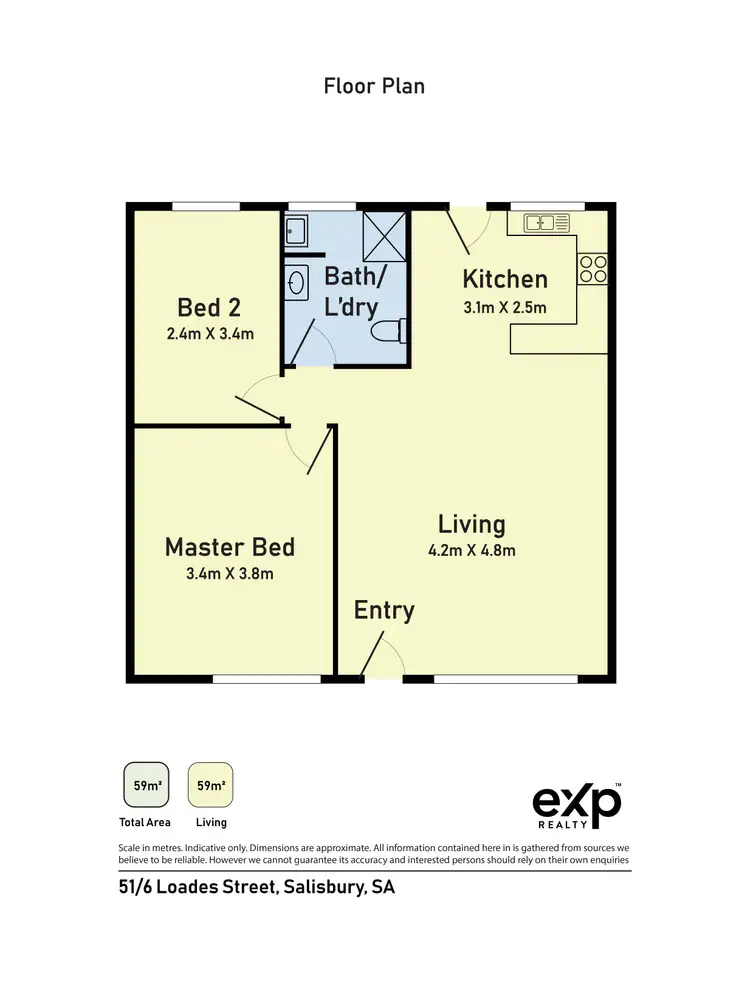 Floorplan of Homely unit listing, 51/6 Loades Street, Salisbury SA 5108