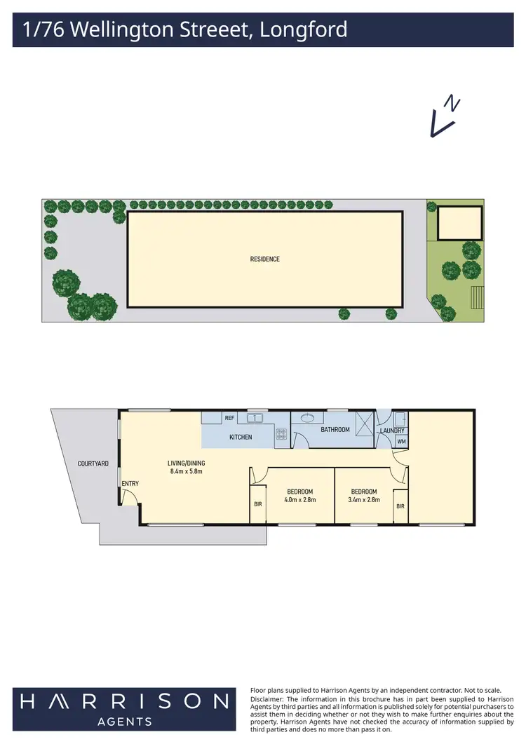 Floorplan of Homely unit listing, 1/76 Wellington Street, Longford TAS 7301