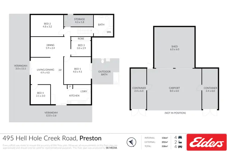 Floorplan of Homely rural property listing, 495 Hell Hole Creek Road, Preston QLD 4352