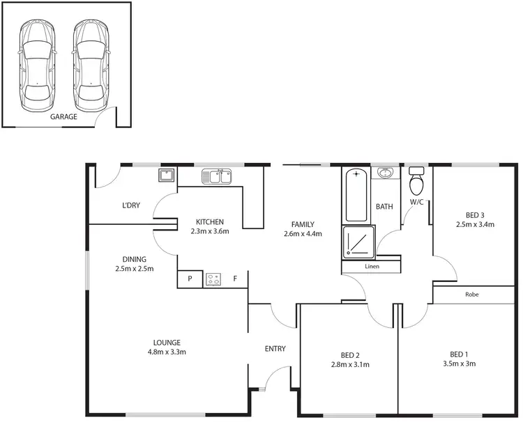 Floorplan of Homely house listing, 1 Prichard Circuit, Richardson ACT 2905