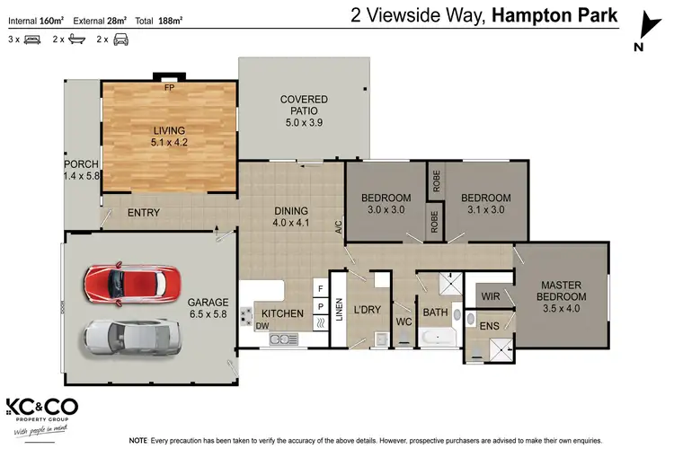 Floorplan of Homely house listing, 2 Viewside Way, Hampton Park VIC 3976