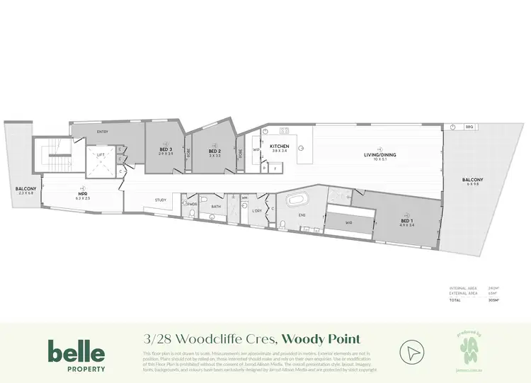 Floorplan of Homely apartment listing, 3/28 Woodcliffe Crescent, Woody Point QLD 4019