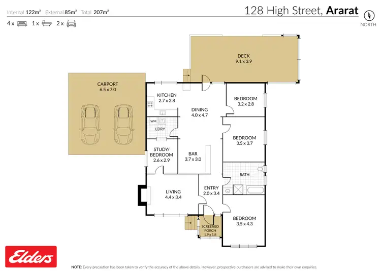 Floorplan of Homely house listing, 128 High Street, Ararat VIC 3377