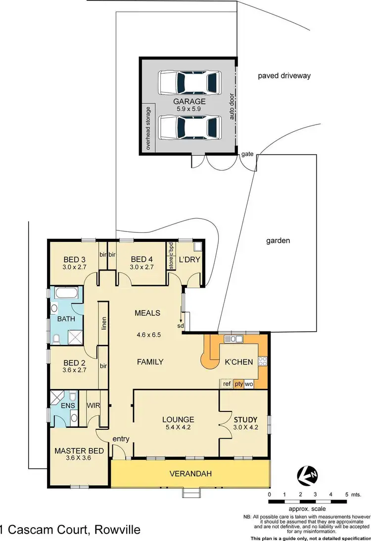 Floorplan of Homely house listing, 1 Cascam Court, Rowville VIC 3178