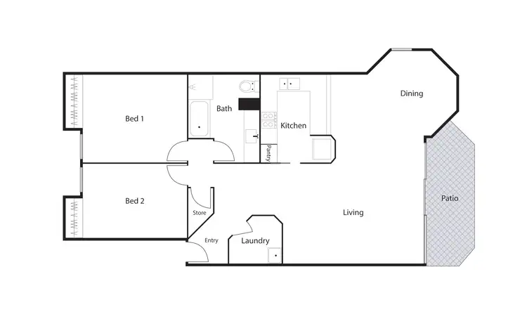 Floorplan of Homely apartment listing, 7/26 Macquarie Street, Barton ACT 2600