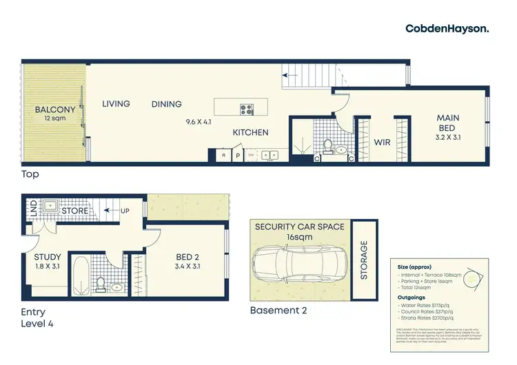 Floorplan of Homely apartment listing, B404/1 Nagurra Place, Rozelle NSW 2039
