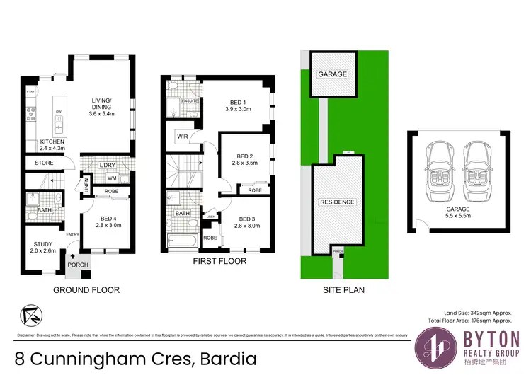 Floorplan of Homely house listing, 8 Cunningham Crescent, Bardia NSW 2565