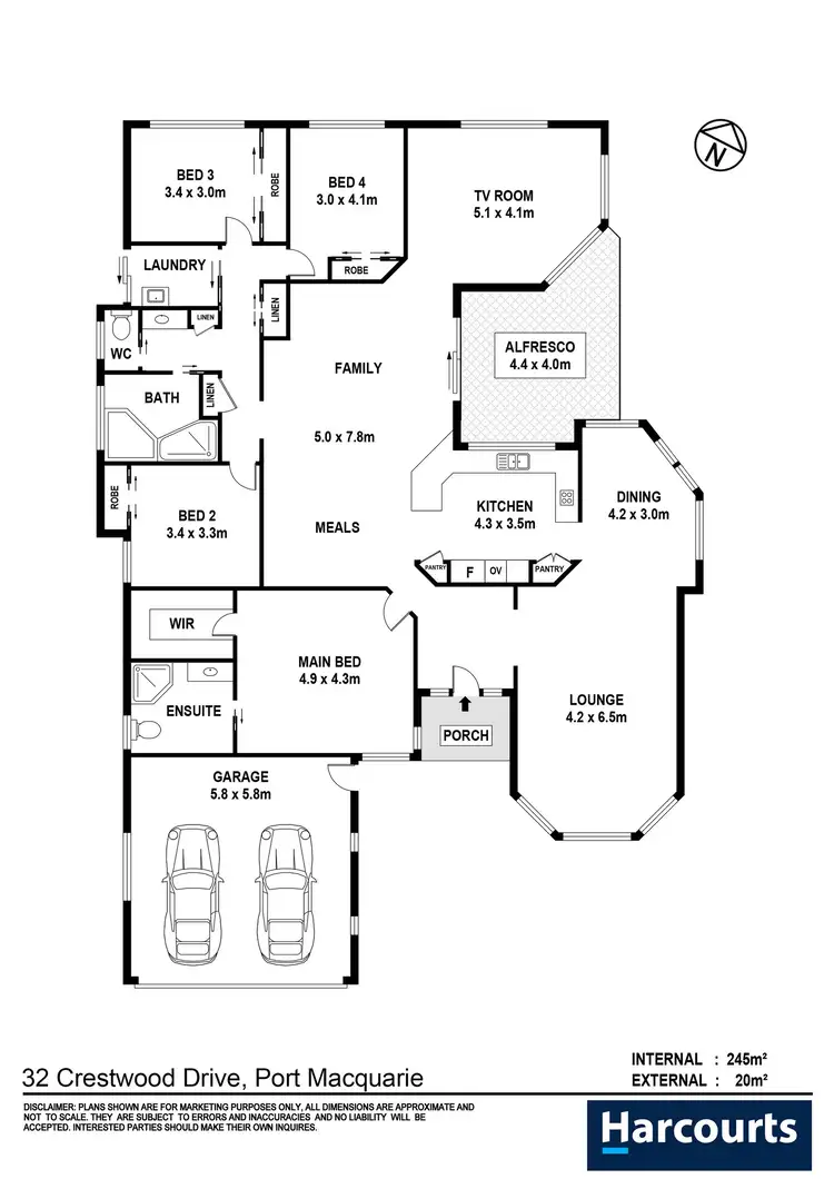 Floorplan of Homely house listing, 32 Crestwood Drive, Port Macquarie NSW 2444
