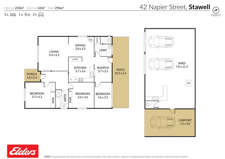 Floorplan of Homely house listing, 42 Napier Street, Stawell VIC 3380