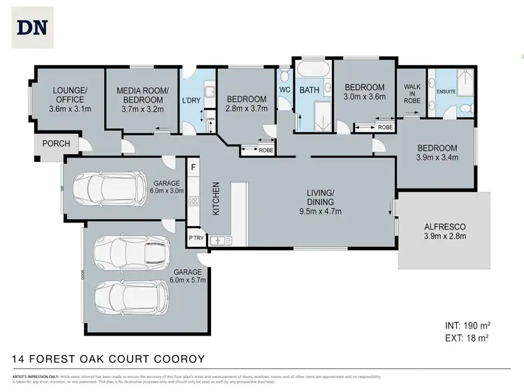 Floorplan of Homely house listing, 14 Forest Oak Court, Cooroy QLD 4563