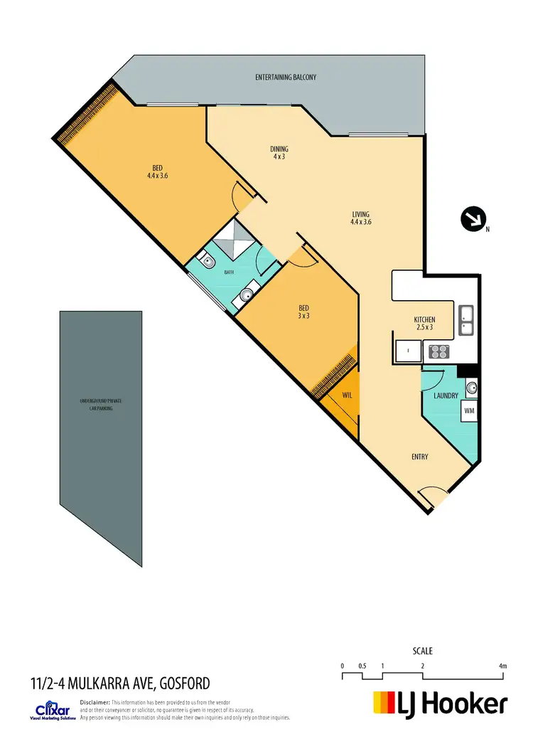 Floorplan of Homely apartment listing, 11/2-4 Mulkarra Avenue, Gosford NSW 2250