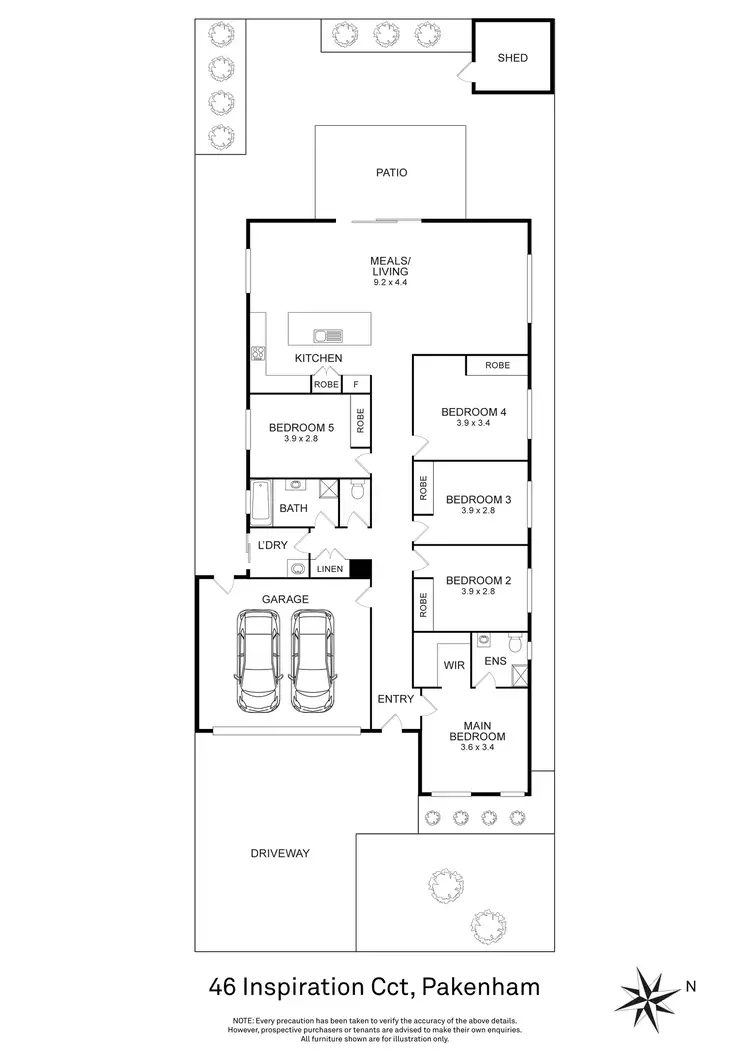 Floorplan of Homely house listing, 46 Inspiration Circuit, Pakenham VIC 3810