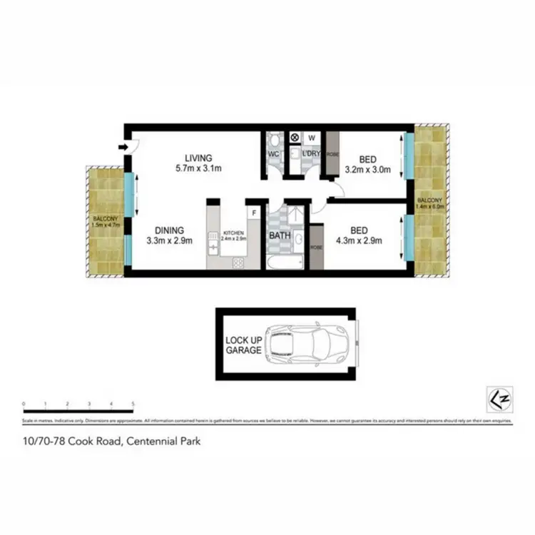 Floorplan of Homely apartment listing, 10/70-78 Cook Road, Centennial Park NSW 2021
