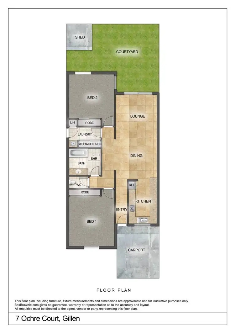 Floorplan of Homely unit listing, 7 Ochre Court, Gillen NT 870