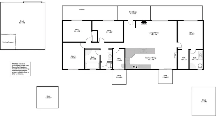 Floorplan of Homely house listing, 9 Second Street, Wangary SA 5607