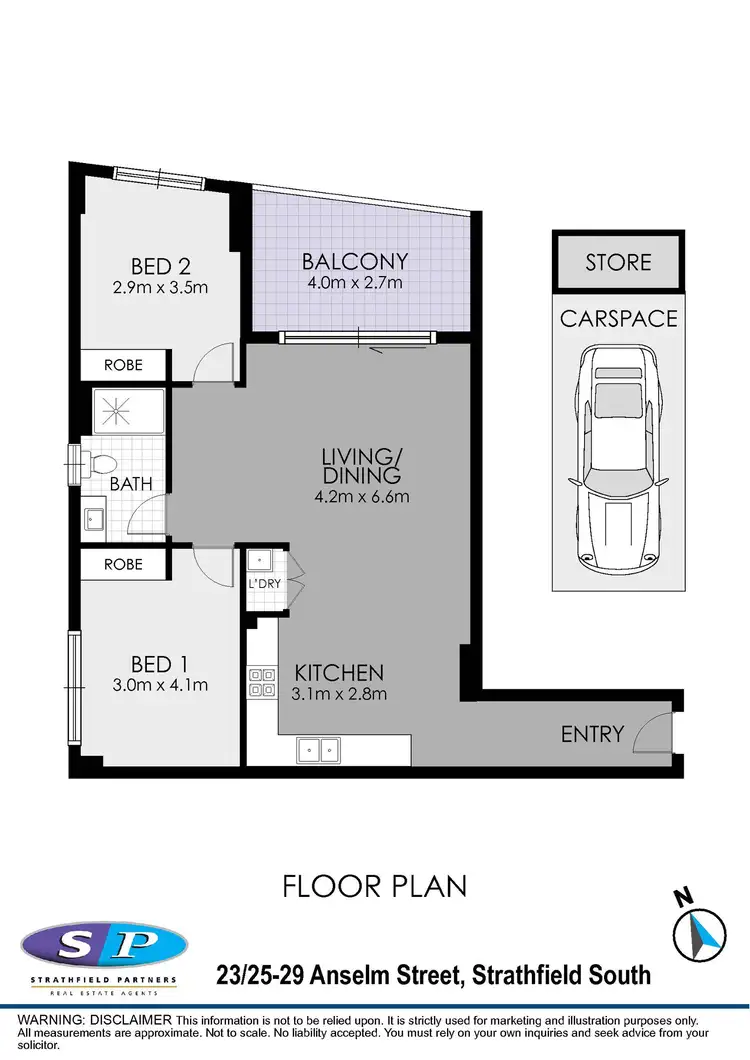 Floorplan of Homely apartment listing, 23/25-29 Anselm Street, Strathfield South NSW 2136