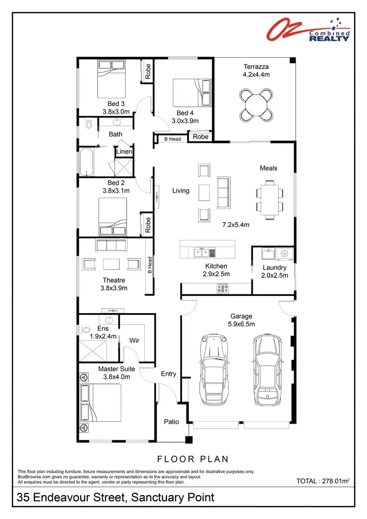 Floorplan of Homely house listing, 35 Endeavour Street, Sanctuary Point NSW 2540