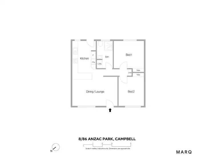 Floorplan of Homely apartment listing, 8/86 Anzac Park, Campbell ACT 2612