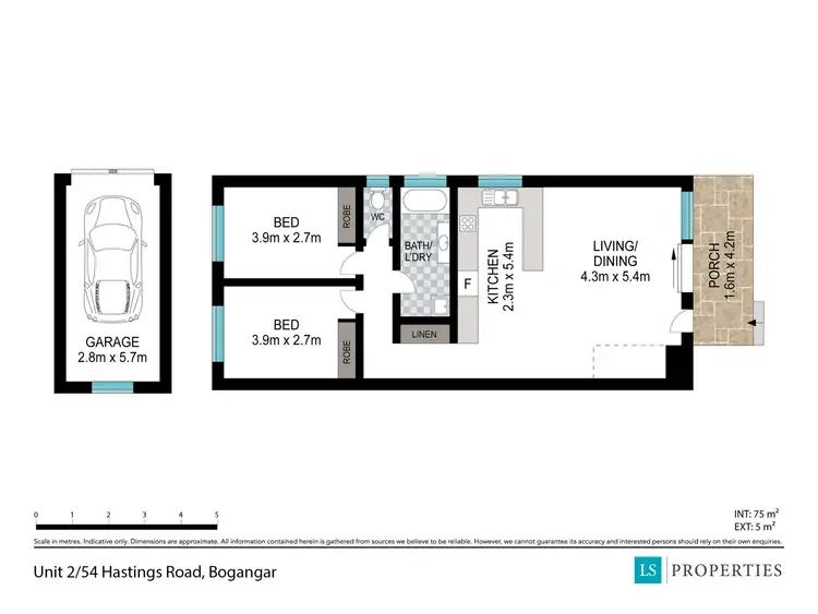 Floorplan of Homely unit listing, 2/54 Hastings Road, Bogangar NSW 2488